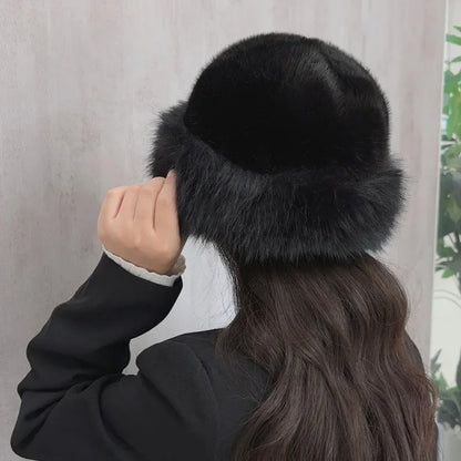 Winter Plush Fisherman Hat for Women