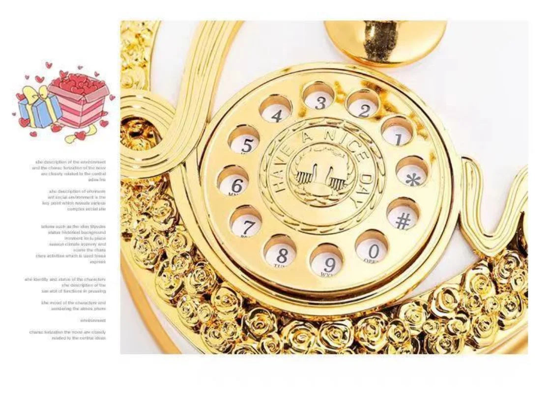 Luxury Classic Style Dial Old-fashioned Telephone