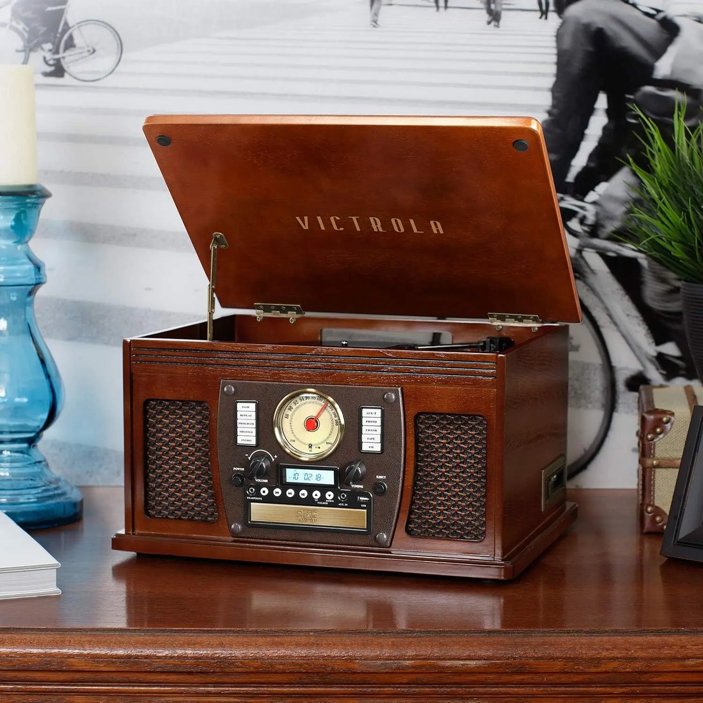 Bluetooth Record Player & Multimedia Turntable