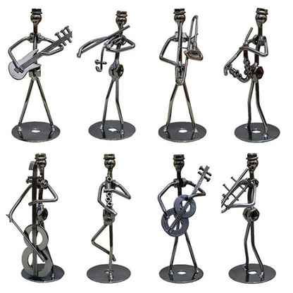 Metal Musician Guitar Player Statue