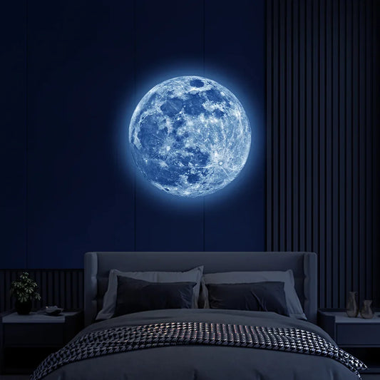 Aesthetic 3D Luminous Moon Wall Sticker