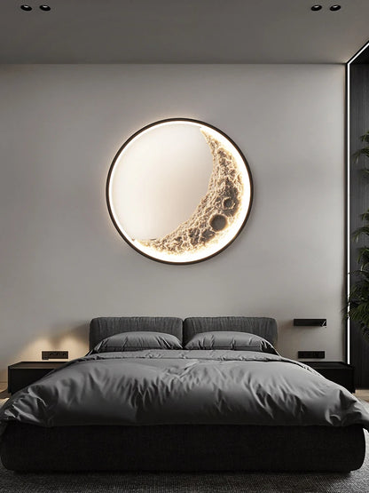 LED Modern Living Room Moon Wall Lamp