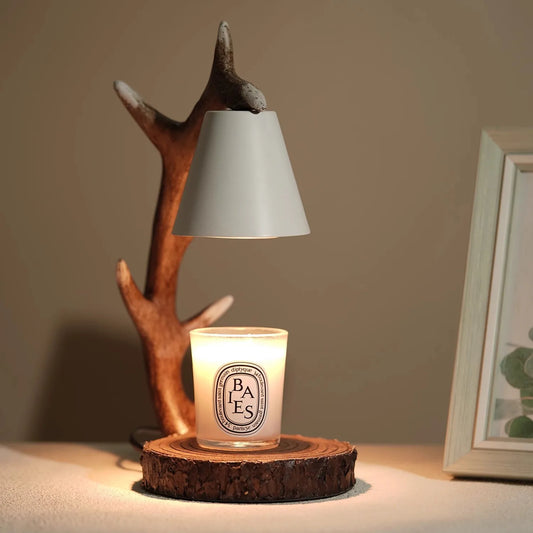 Deer Horn Aroma Candle Warmer Lamp