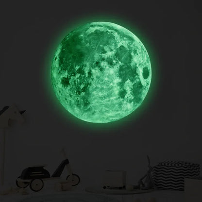 Aesthetic 3D Luminous Moon Wall Sticker