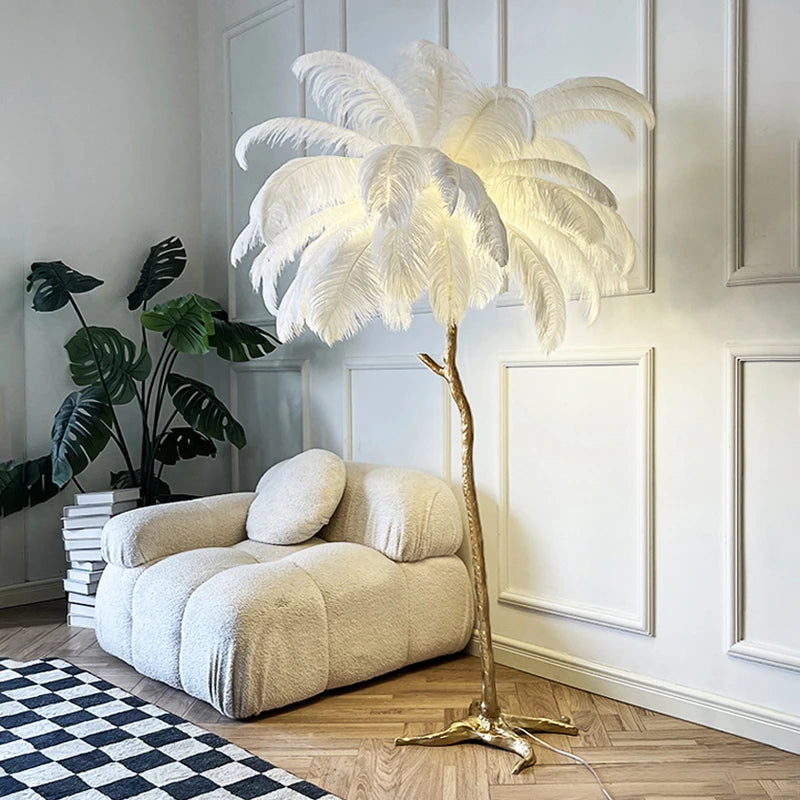 Nordic Feather Floor Lamp Luxury